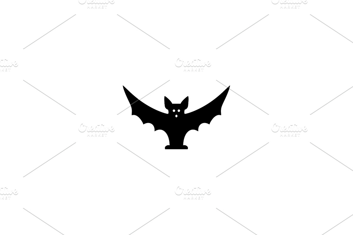 Bat Silhouette Vector, an Animal Illustration by Vectorium Studio (Photo 1 of 4)