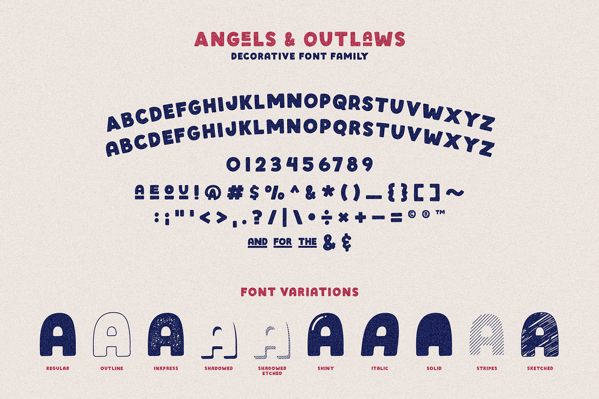 Angels & Outlaws Decorative Fonts, a Font by Callie Rian & Co. (Photo 13 of 14)