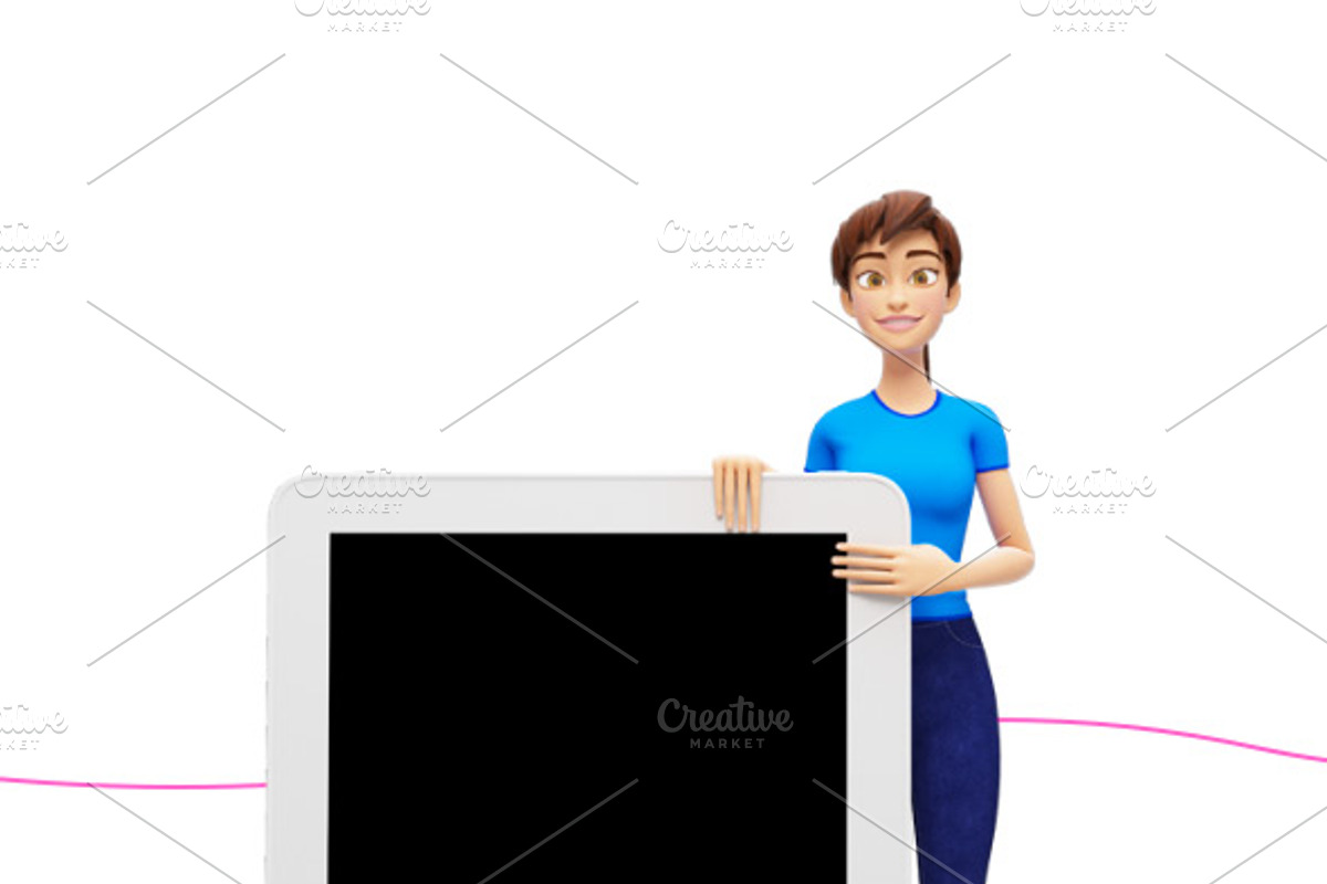 35 Jenny 3D Product Promo Mock-Ups, an iPad Mockup by Oleg Ribar (Photo 25 of 29)