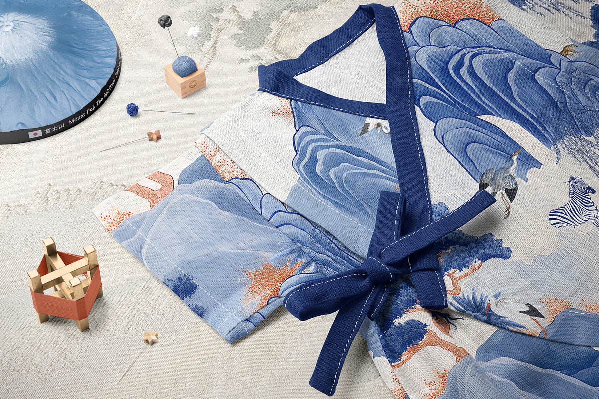 Japanese Style Baby Romper Mockup, a Mockup by creatsy5 (Photo 7 of 11)