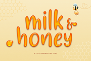 Milk & Honey | Handwriting Font, a Font by BAMBIN (Thumbnail 1 of 8)