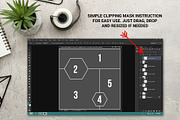 10 Square Photo Collage Templates, a Templates & Theme by DickyJiang Illustrations (Thumbnail 4 of 4)