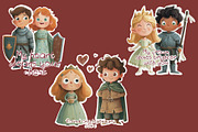 Medieval Fantasy Valentine Stickers, an Object Graphic by Amarawolf's Art (Thumbnail 3 of 8)