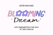 Blooming Dream Duo, a Handwritten Font by SaktiAvellin (Thumbnail 1 of 9)