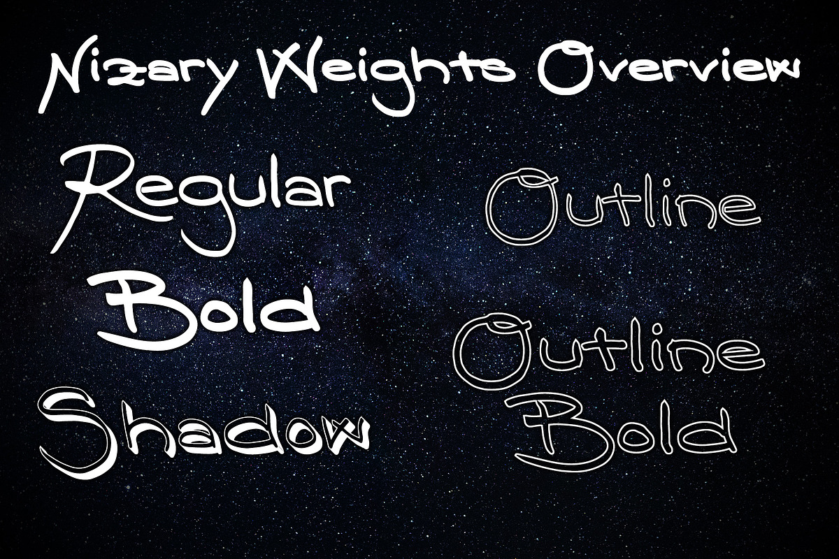 Nizary Natural Font preview 2