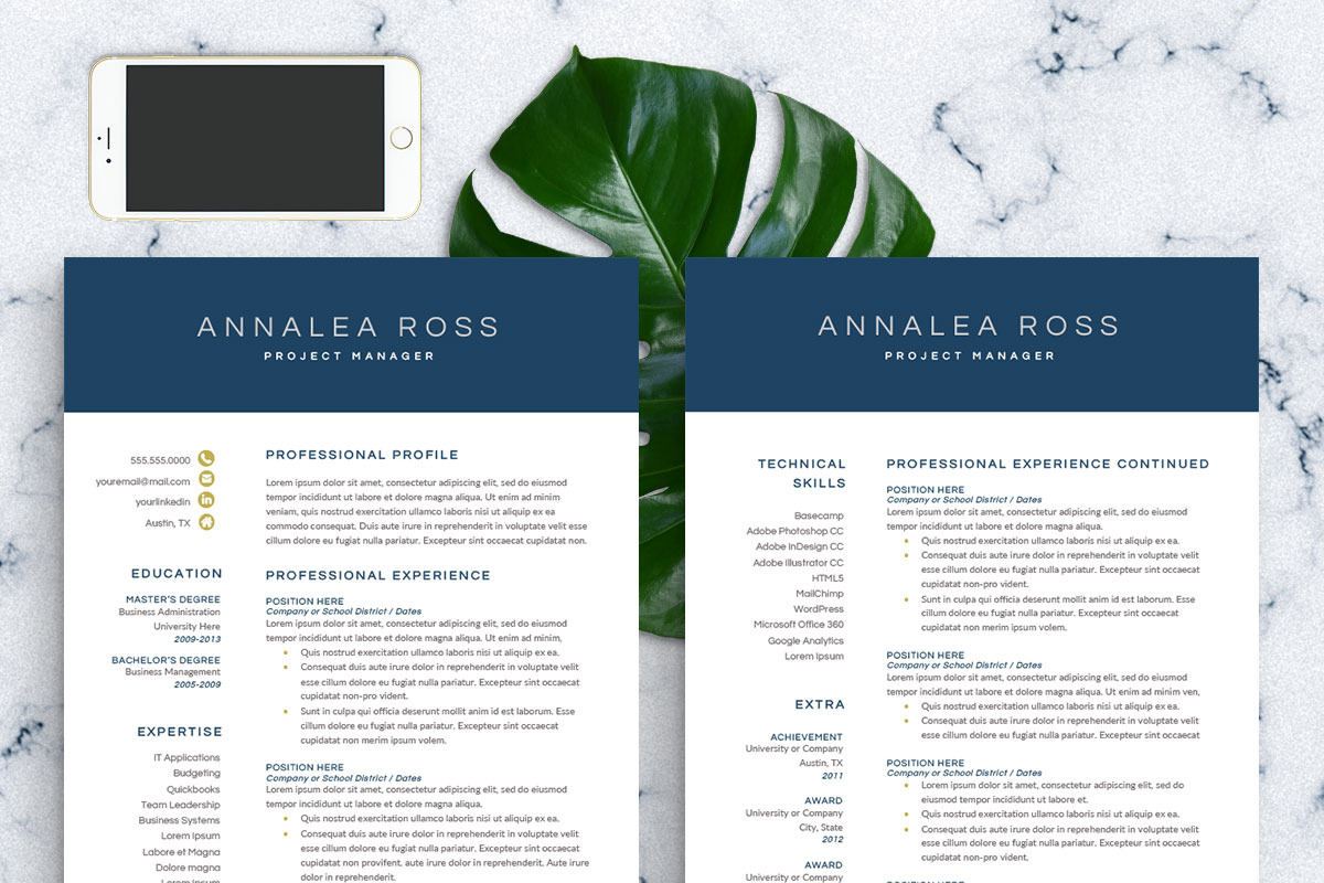 Modern Resume Template for Word, a Resume Template by SharpResumeFoundry (Photo 2 of 7)
