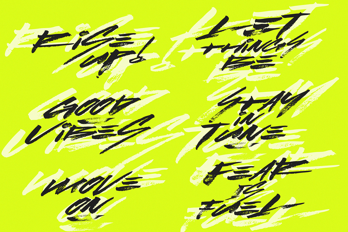 Lust | Handwritten Cyber Brush Font, a Blackletter Font by Ardana Creative (Photo 8 of 12)