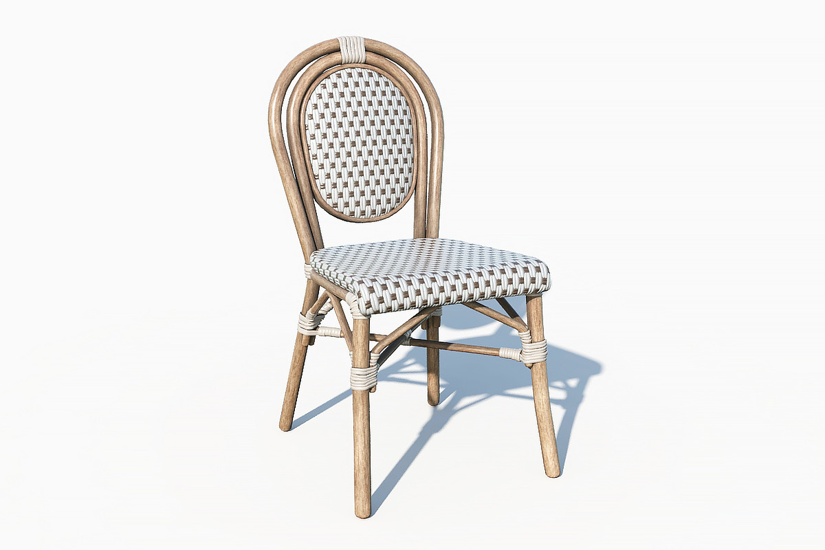 Wicker Bistro Chair, a Furniture 3D Model by happy brush (Photo 8 of 18)