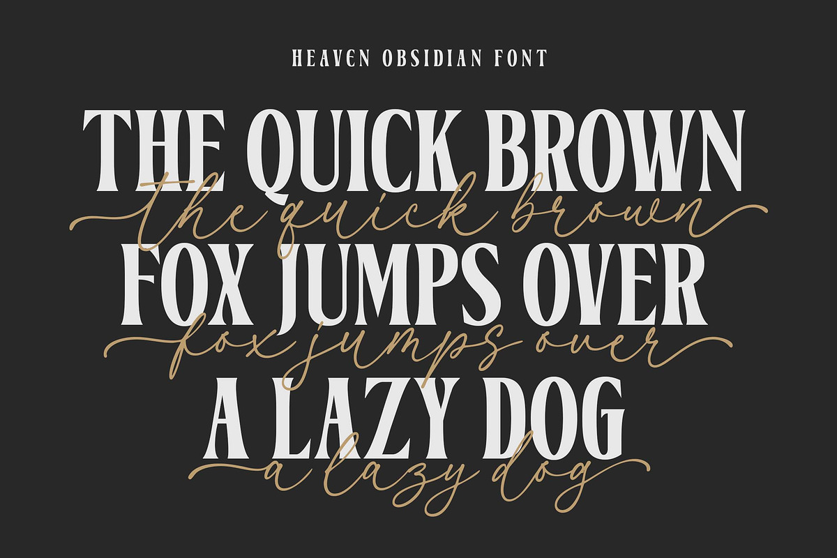 Heaven Obsidian a Perfect font Duo, a Serif Font by Blankids Studio (Photo 8 of 13)