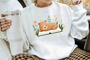 Cute Teddy and Vintage Books Clipart, an Illustration by Sublimation Artist (Thumbnail 4 of 6)