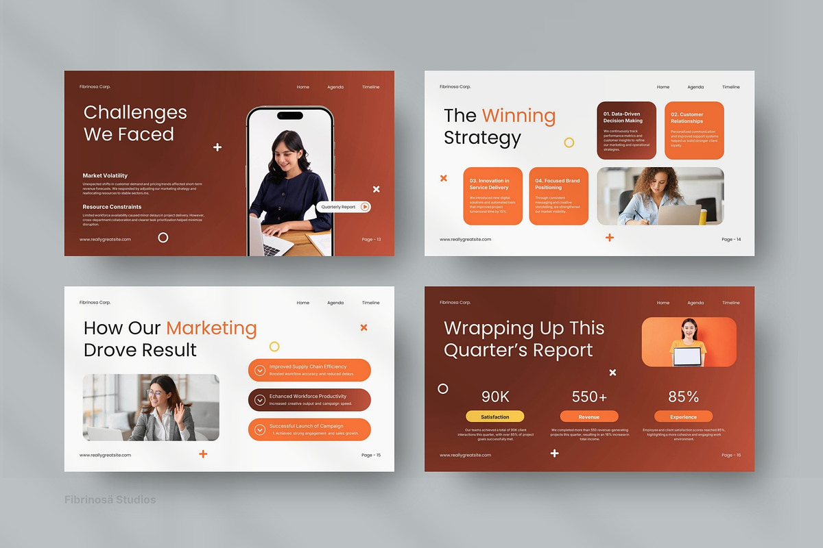 3D Animated Business Report Deck preview 5