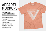 Mens Ultra Cotton Tee Mockups, a Shirt Mockup by GraphicHero (Thumbnail 1 of 6)