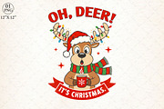 Oh Deer, It’s Christmas PNG, an Illustration by Libby Wishes (Thumbnail 1 of 6)