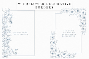 Wildflower Floral Decorative Borders