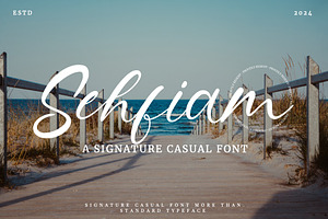 Sehfiam - Signature Casual Font, a Script Font by Dhabee