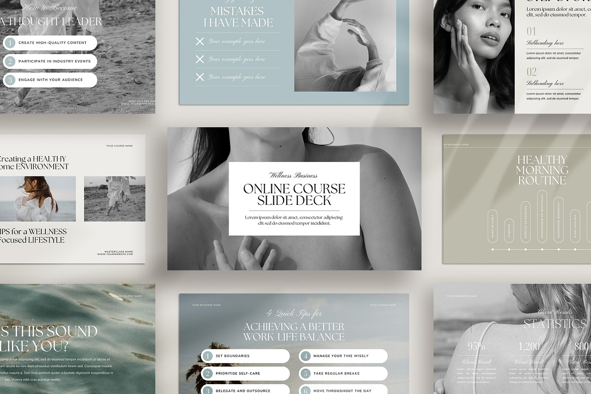 Wellness Coach Slide Deck CANVA, a Presentation Template by Studio Loire (Photo 1 of 10)