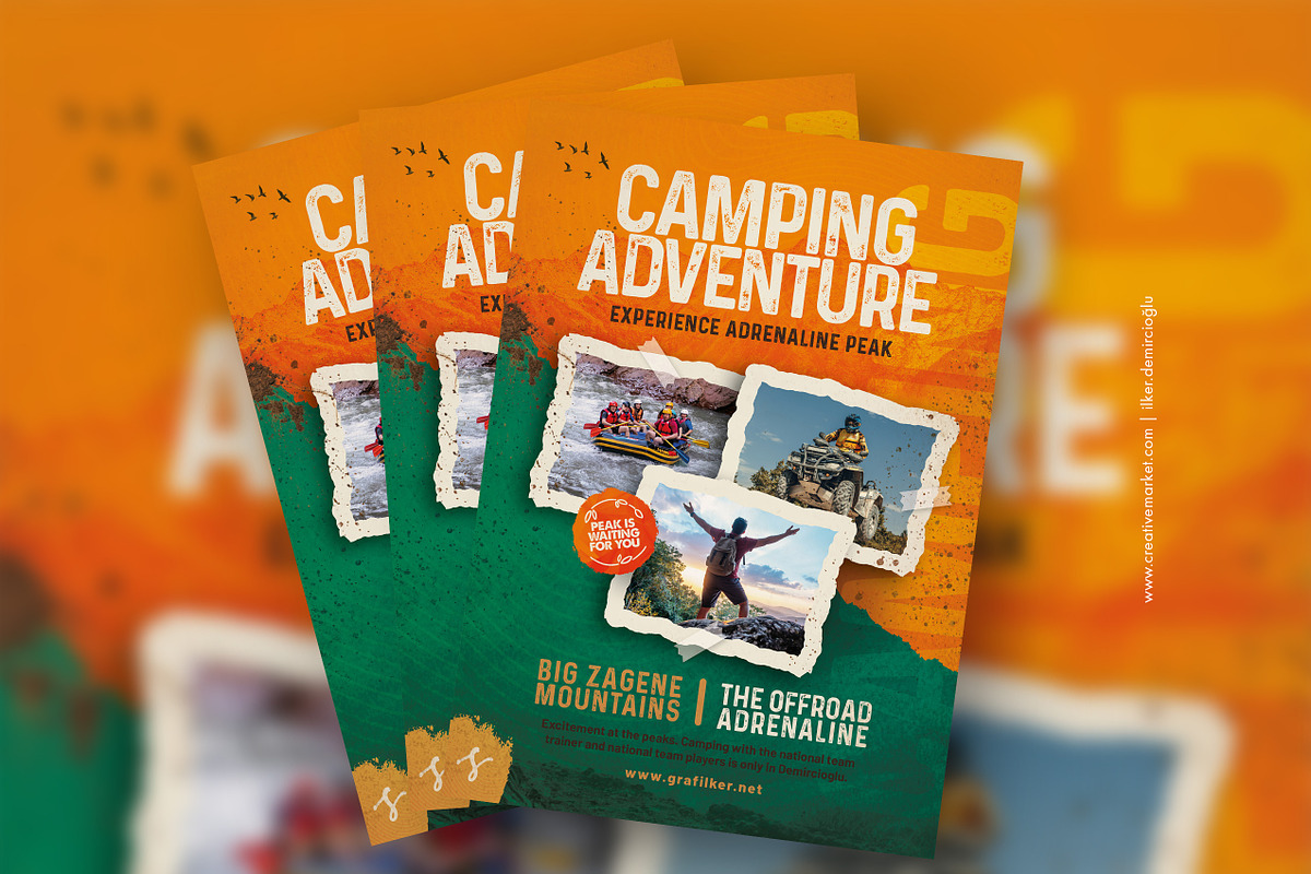 Camping Adventure Flyer Templates, a Flyer Template by grafilker (Photo 1 of 2)
