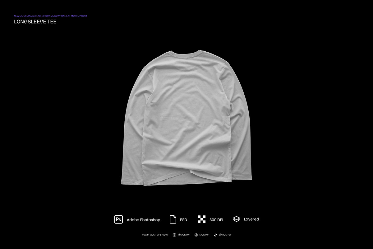 MOKITUP: Longsleeve Tee Mockup, a Shirt Mockup by MOKITUP (Photo 4 of 4)