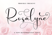 Rosalyne | Script Font, a Handwritten Font by Scratchones (Thumbnail 1 of 9)