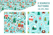 Christmas village map creator, a Seasonal Illustration by Lexi Claus (Thumbnail 7 of 12)