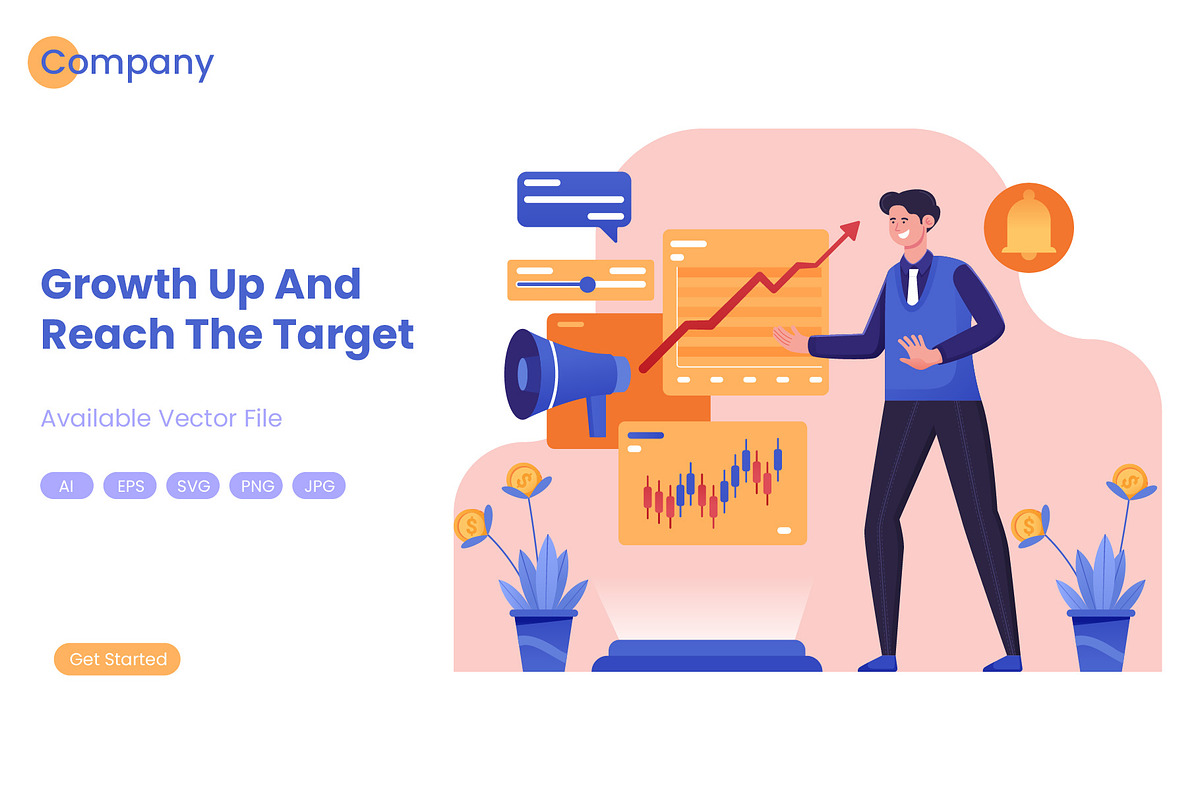 People with Business Growth Arrows, a Templates & Theme by Namanoidstd (Photo 5 of 6)
