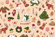 Merry Christmas illustrations set., a Seasonal Illustration by GooseFrol (Thumbnail 4 of 8)