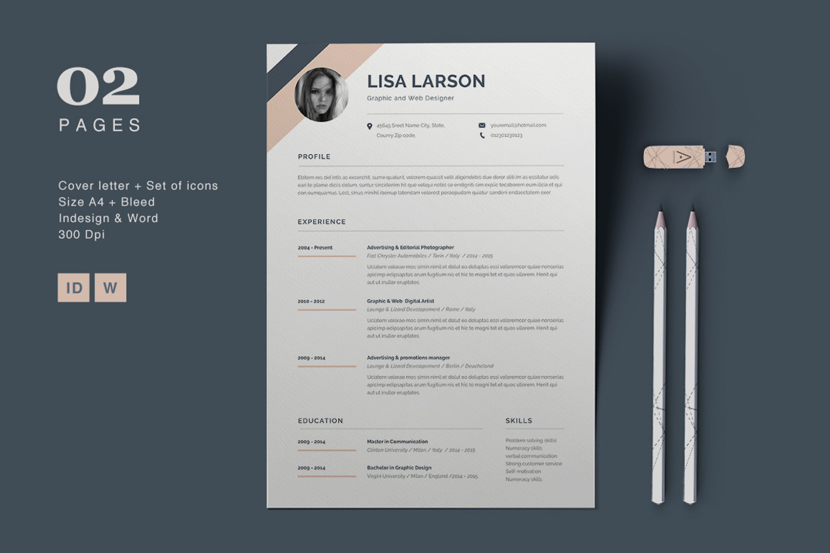 Resume Lisa, a Resume Template by Astut (Photo 1 of 6)
