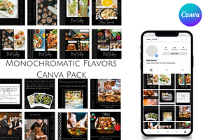 Monochromatic Flavors Canva Pack