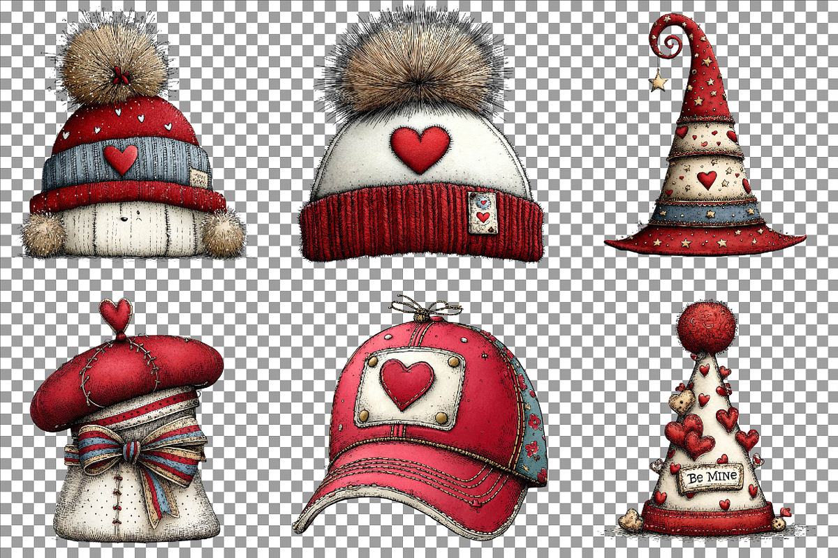 Valentine s Love Hat Clipart, an Illustration by Sublimation Artist (Photo 4 of 6)