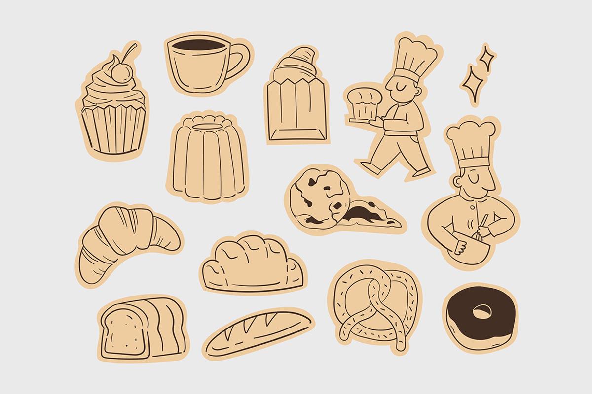 COOKIES AND BREAD ELEMENTS SET, an Object Graphic by Gumico Studio. (Photo 3 of 3)