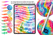 Procreate Tie Dye Textures brushes, a Brush Add-On by Revabrush (Thumbnail 3 of 11)