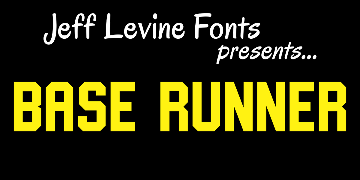 Base Runner JNL, a Sans Serif Font by Jeff Levine Fonts