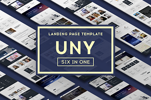 Uny Landing page templates - 6 in 1