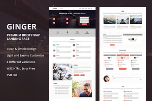 GINGER - Premium Html Landing Page