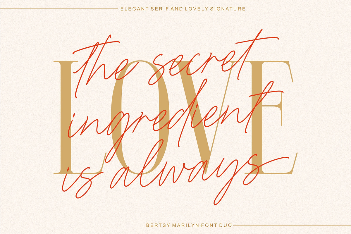 Bertsy Marilyn - Font Duo, a Serif Font by Keithzo (Photo 3 of 9)