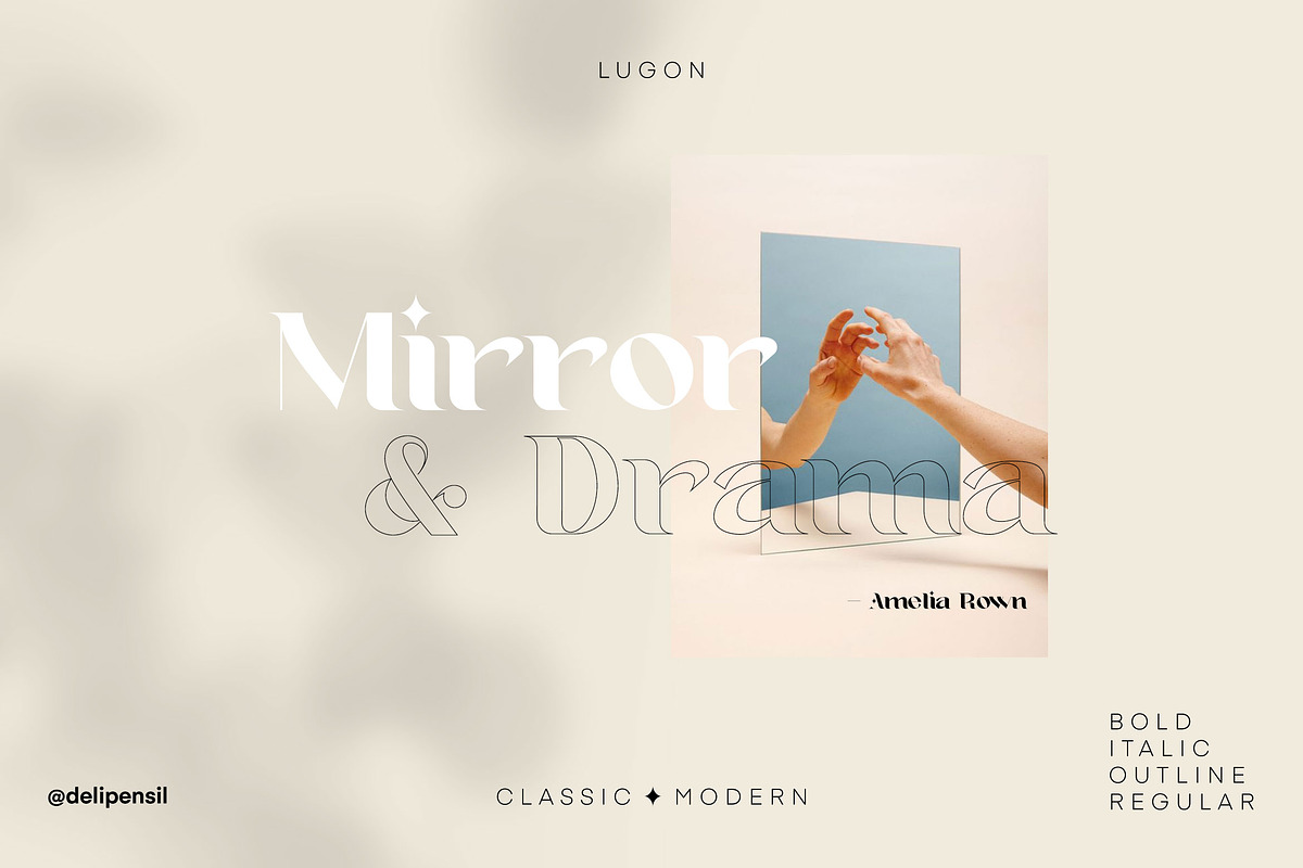 Lugon Classic Modern Typeface, a Serif Font by delipensil (Photo 4 of 12)