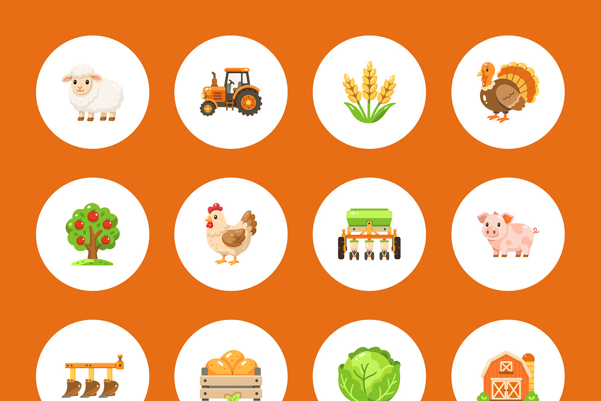 75 Farm Flat Icons, an Emoji Icon by Prosymbols (Photo 9 of 10)