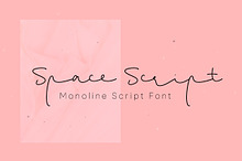 Space Script - Monoline script font