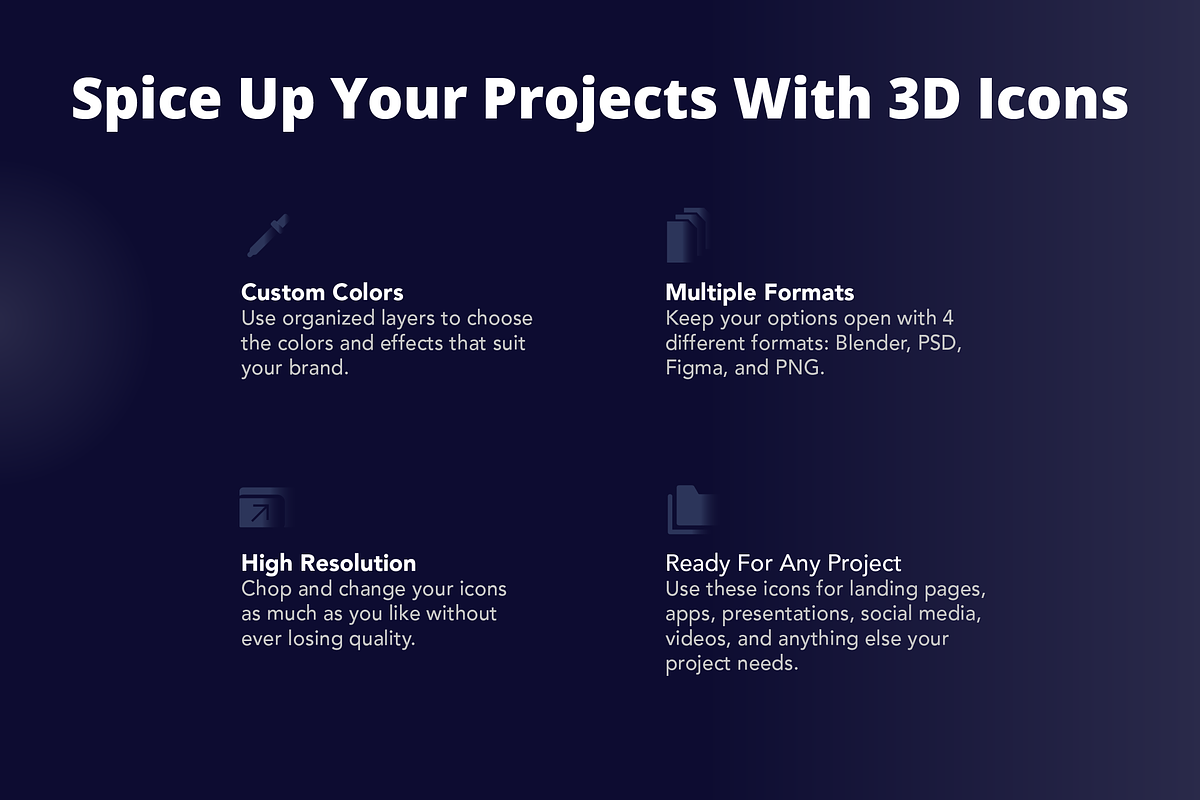 3D Technology Icons, an Object 3D Model by Flat Icons (Photo 2 of 8)