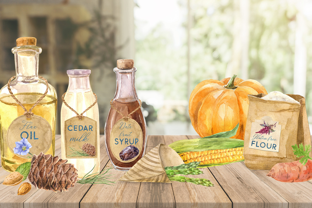 Superfood Menu Watercolor Creator, a Food Illustration by Cat In Colour (Photo 2 of 10)