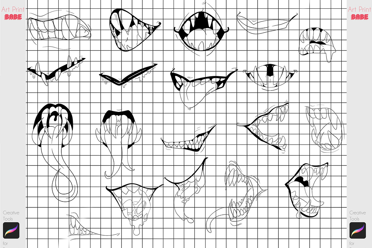Procreate Gothic Anime Feature Brush, a Brush Add-On by ArtPrintBabe (Photo 16 of 16)