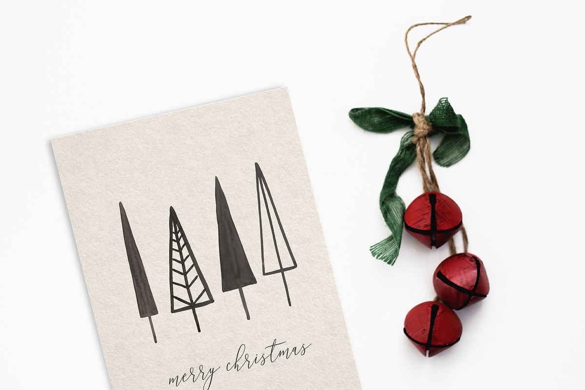 WATERCOLOR XMAS TREE BUNDLE, an Illustration by KruthDesign (Photo 4 of 9)