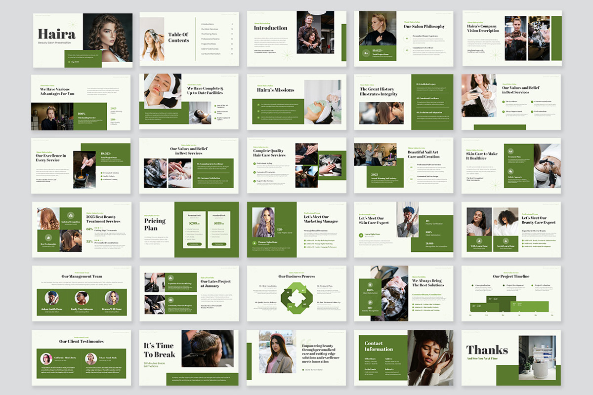 Haira Beauty Salon Powerpoint, a Presentation Template by kerismaker (Photo 9 of 10)