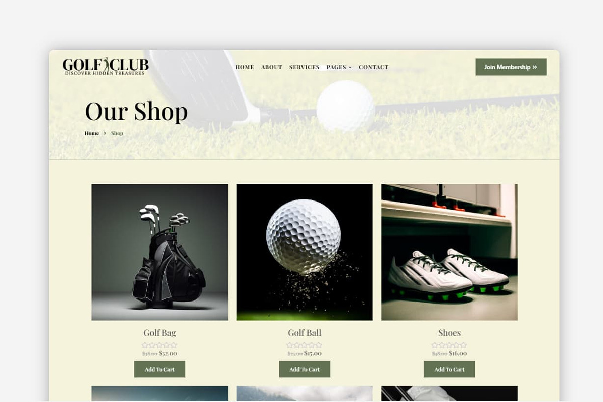 Golf Club WordPress Theme, a WordPress Template by Your Theme Shop (Photo 5 of 9)