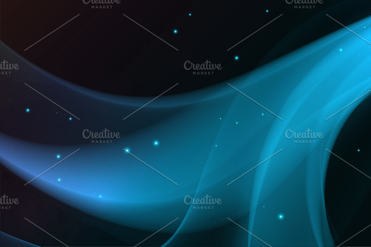 Blue glowing wave, magic energy, a Pattern Graphic by majcot (Photo 4 of 6)