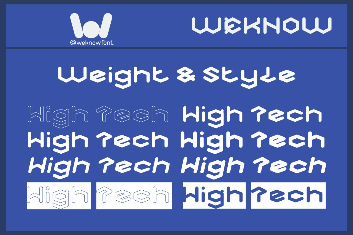 High tech font, a Font by weknow (Photo 7 of 8)