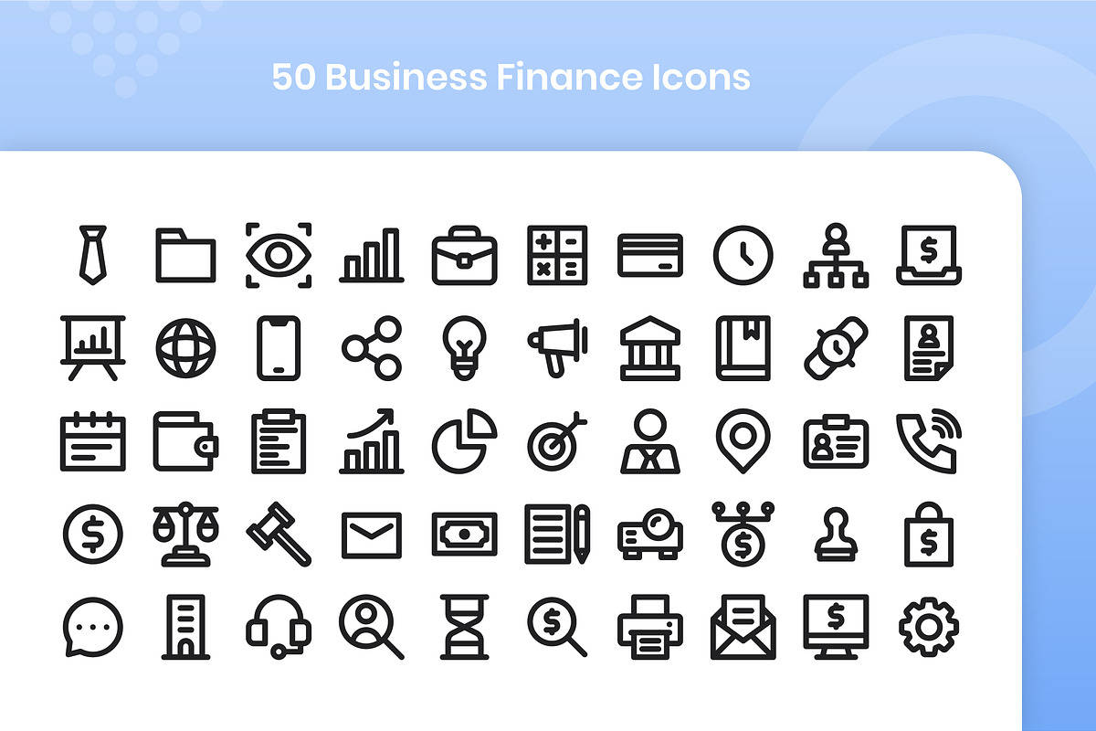 50 Business Finance - Line, an Outline Icon by Kmg Design (Photo 2 of 2)