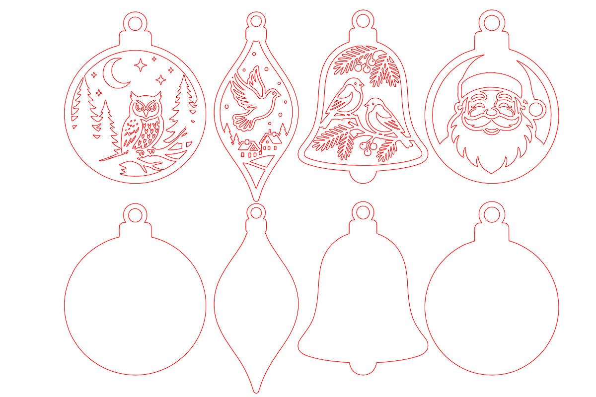 Christmas Laser Cut Ornament SVG, an Object Graphic by Layerology (Photo 2 of 3)