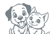 Adorable Pets Vector Graphics, a Person Illustration by CarWrap design (Thumbnail 4 of 4)