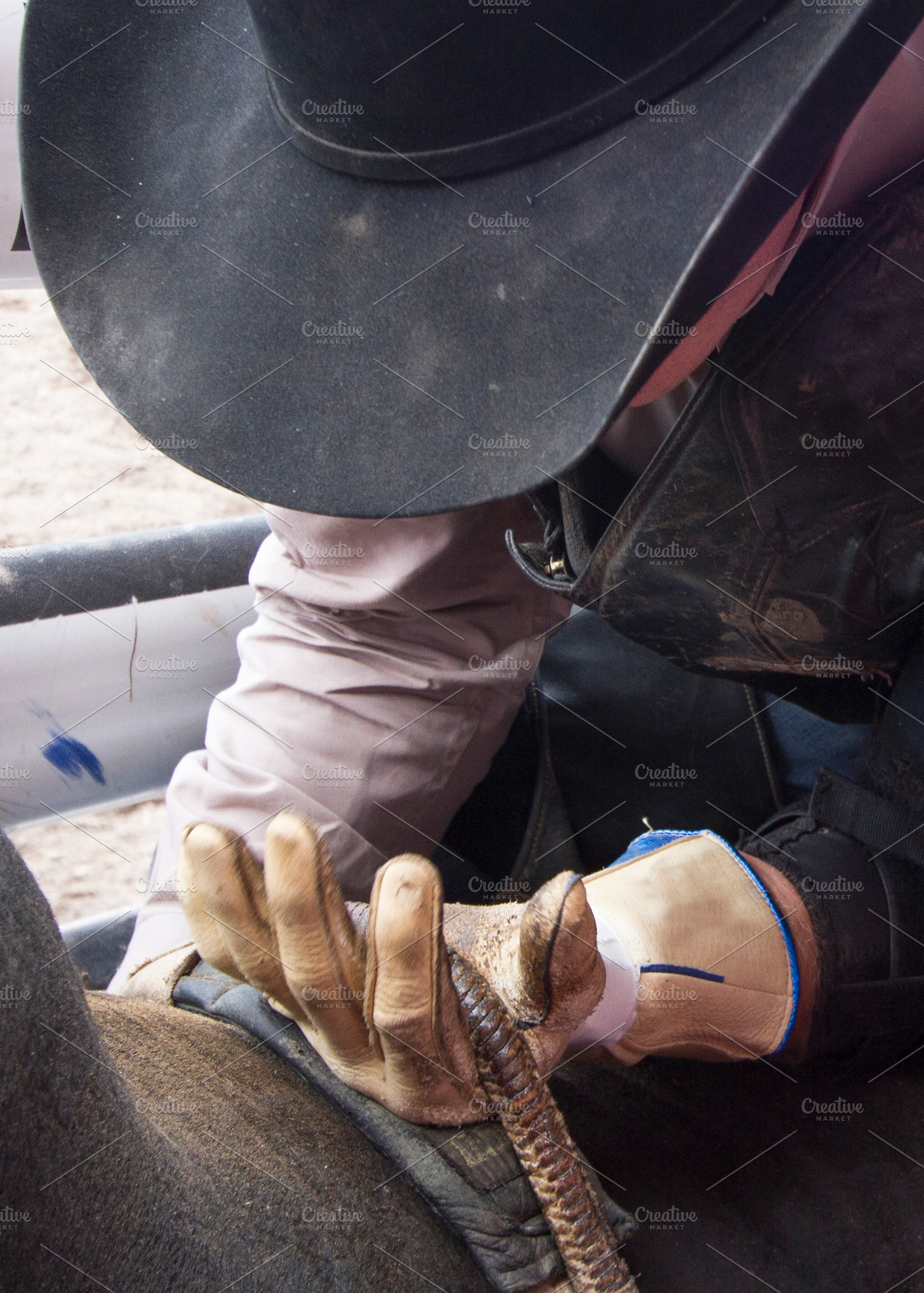 Bull riding stock photo containing bull and animal, a Sports & Recreation Photo by RodeoPixels WesternImage